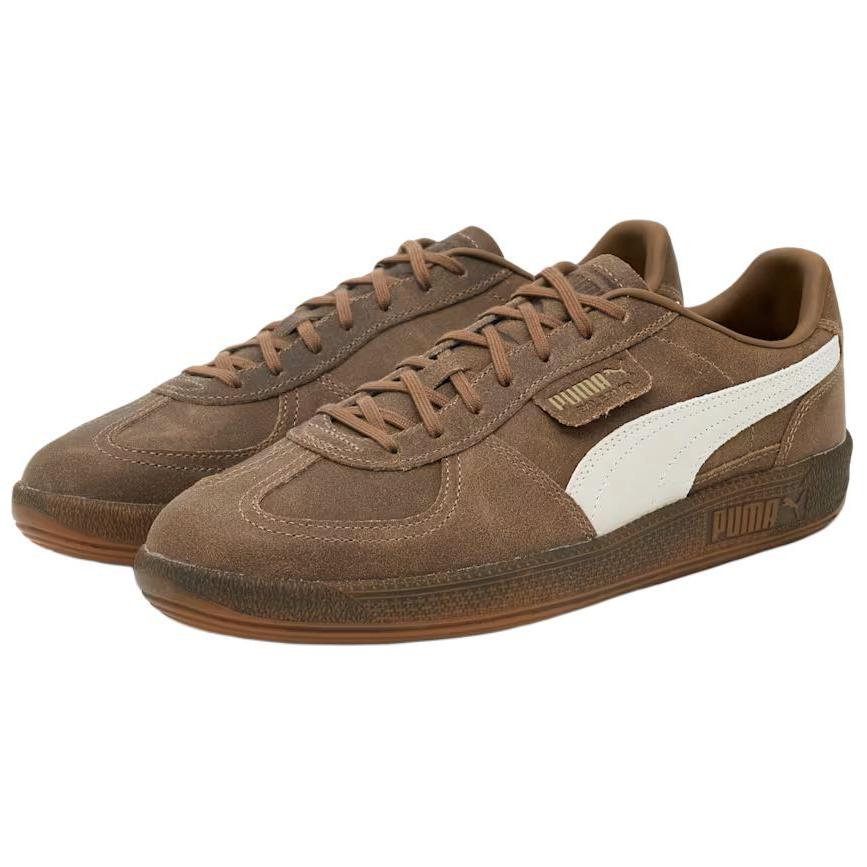 Puma Palermo Aged Comfortable Low-Top Sneakers Unisex Sneakers Brown White 402854-02