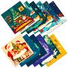 12 Christmas Tree-Themed Material Paper Tearable Decorative Handbook Christmas Day Celebration Gift Wrapping Paper Collage