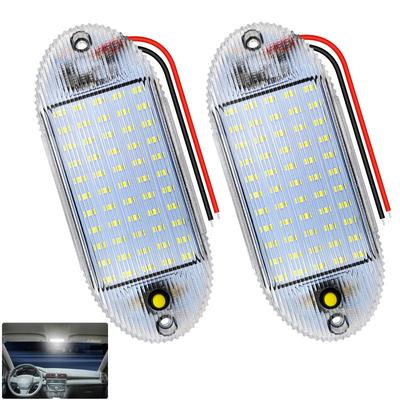 Kazuki DC 12-80V LED Innenraumleuchte, Autoleuchte, Weiß, Innenbeleuchtung, Ladeflächenbeleuchtung, 2835SMD,