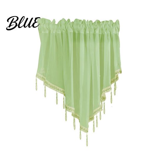 Solid Color Triangle Decor Window Valance Short Curtain Shape Kitchen Drape Home