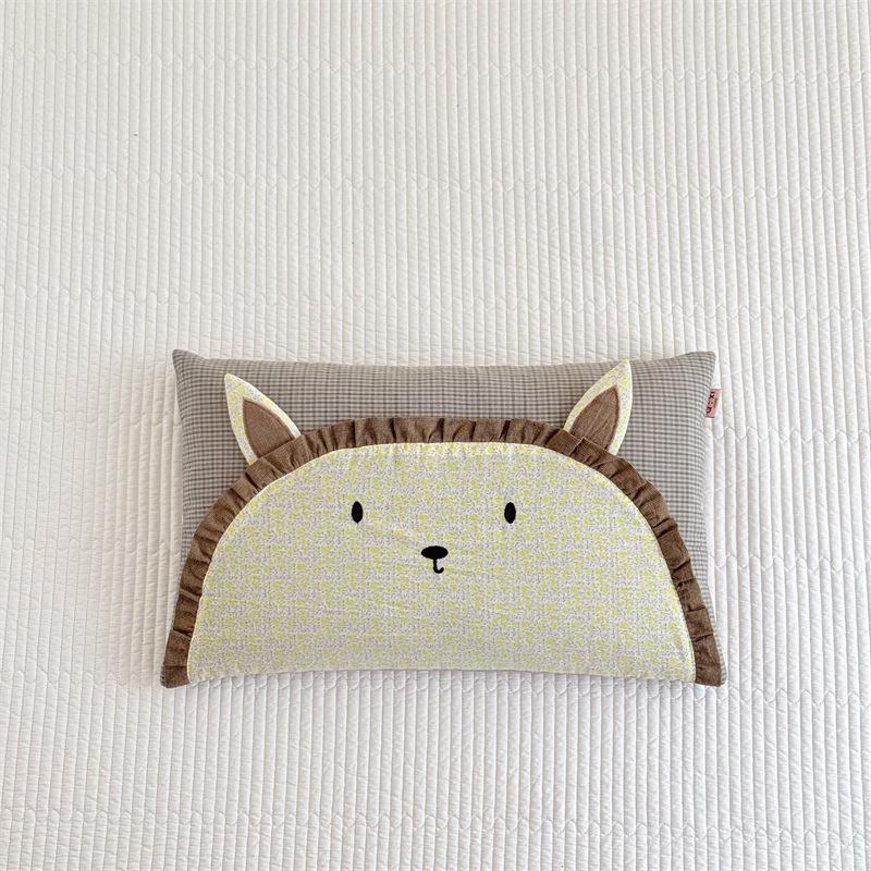 Pure Cotton Buckwheat Hull Pillow: Double-Layer Embroidered, Removable Washable Core, Suitable for Adults, Children, and Students Buckwheat Hull Filling 35x55cm
