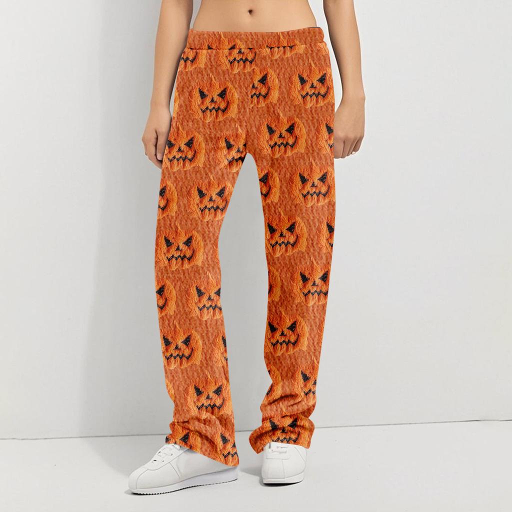 Pyjamasbukser Nattøy Fritidssnor Elastisk midje Bukser Komfortable Rette Yoga Løse Bukser