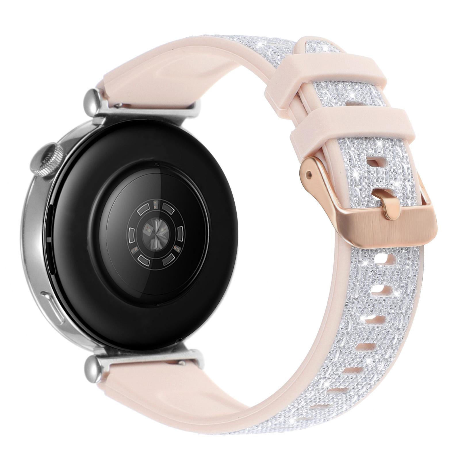 

18mm Glitter Silicone Strap for Huawei Watch GT6/5/4 Compatible with 41mm Women s Casual Strap Skin-Friendly Comfort Breathable 18mm