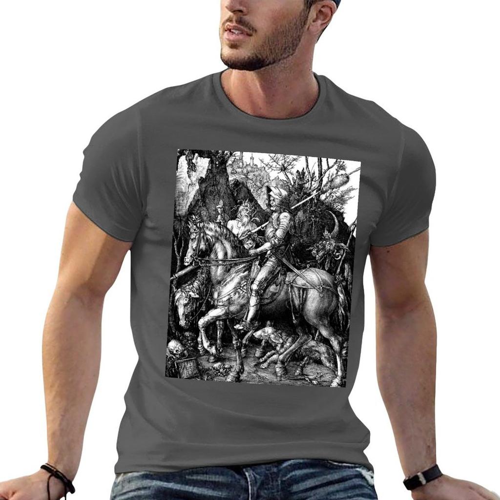 Knight Death and the Devil Albrecht Durer TShirt Plus Size Simple Casual Top