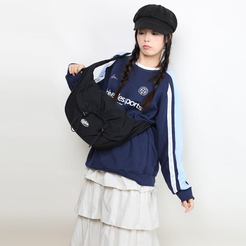 Nylon Fabric Dumpling Bag Simple Cycling Sports Bag Crossbody Bag College Students Class Crossbody Bag