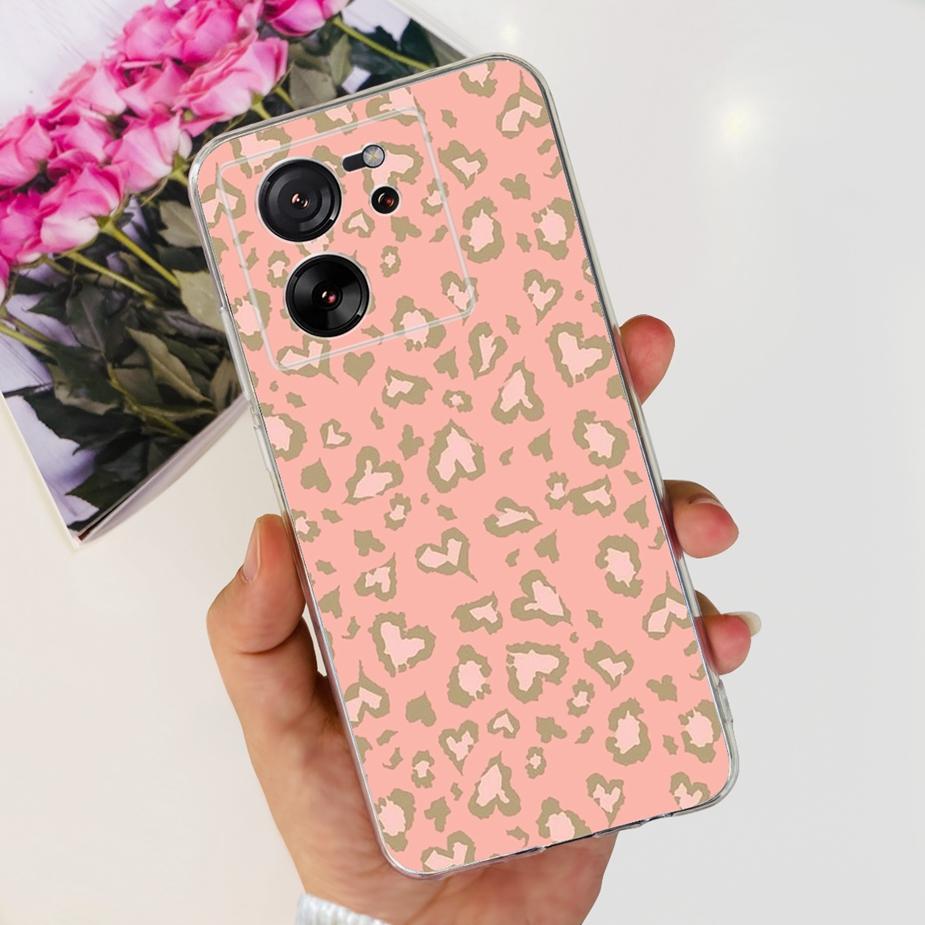 For Xiaomi 13T Pro Case Luxury Painted Back Cover Clear Silicone Phone Case For Xiaomi Mi 13T Pro 13TPro Soft Fundas 6.67'' Bags