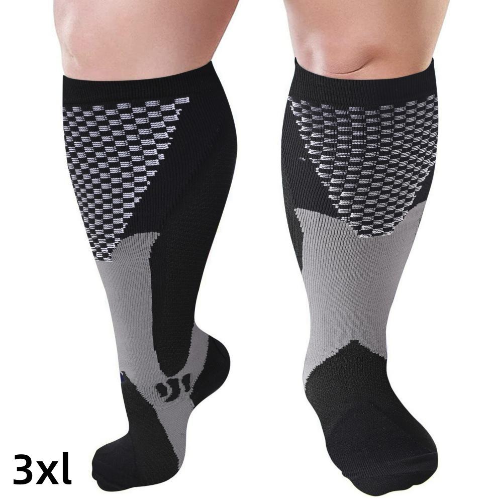 Široké kompresné ponožky veľkosti lýtka znižujú bolestivosť a opuch Veľké elastické priedušné tlakové ponožky