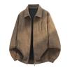 American street trend men's leather jacket new simple daily travel commuting durable leather jacket men's coat