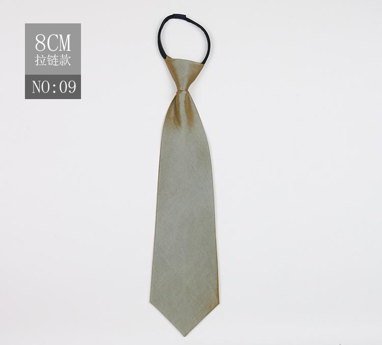 Women'S Zipper Tie Solid Color Black Blue Red Dress Professional Uniform Lazy Easy To Pull 8Cm Tie