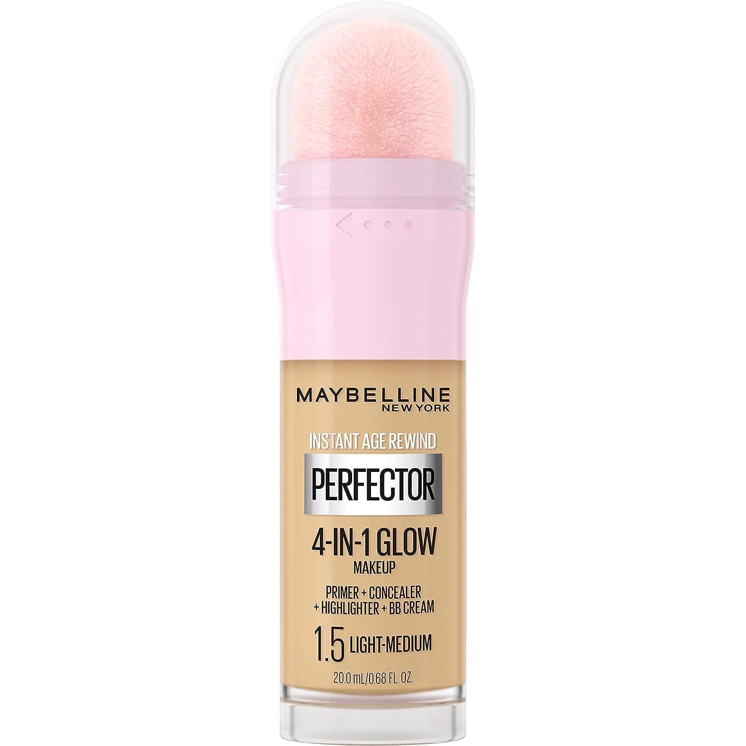 

Maybelline Instant Age Rewind Мгновенный Перфектор Glow Макияж Хайлайтер и BB Крем в жидких унциях 4-в-1 - Праймер, Консилер, 1, Светлый/Средний, 0.68