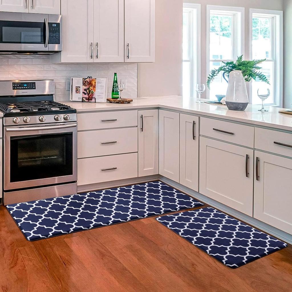 Kitchen Floor Mat Long Waterproof Non-slip PVC Leather Carpet Minimalist Modern Style Rug Oil-proof Stain-resistant Rugs