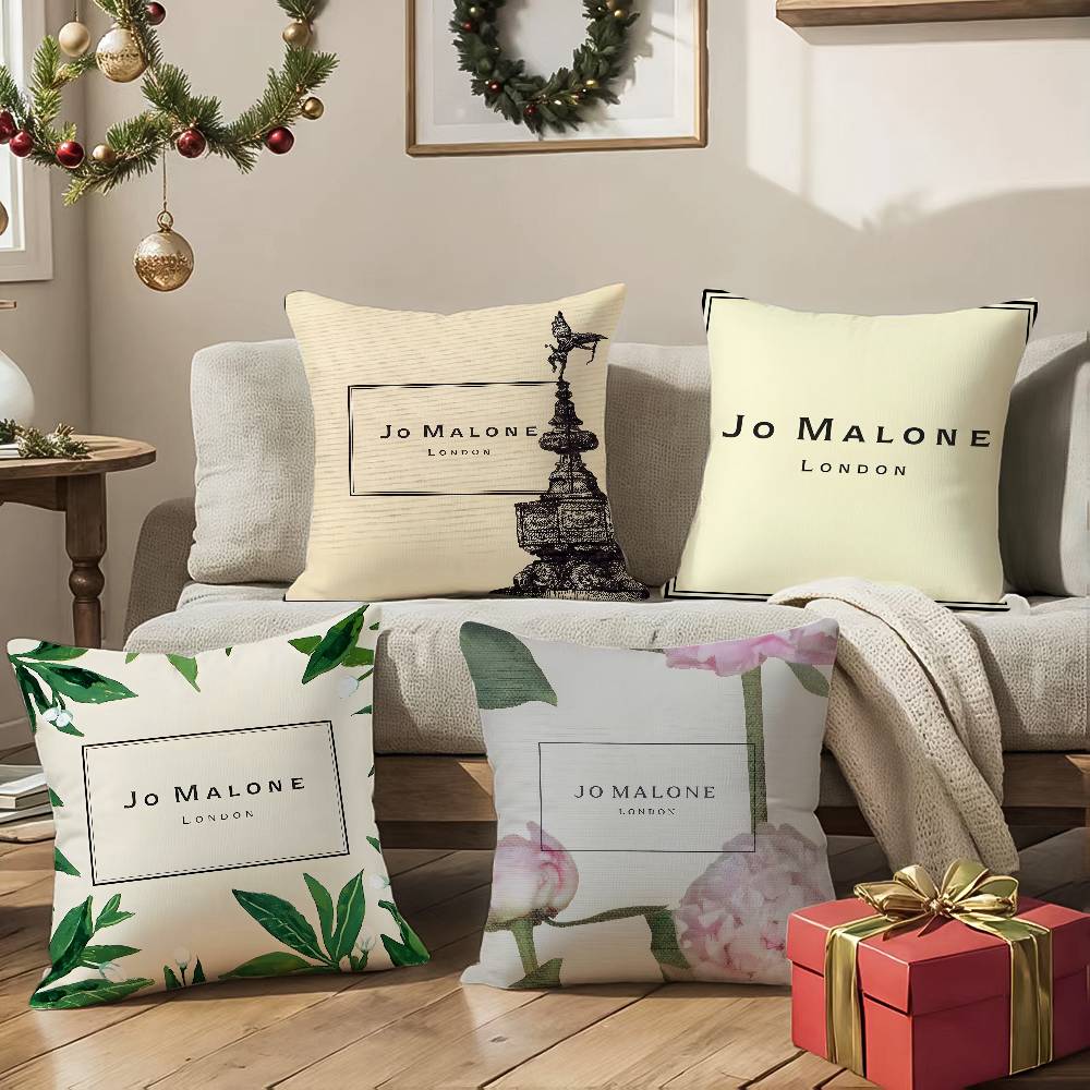 Luxury Fragrance Jo Malone London-L Pillow Case Silky Elegant Comfort Sofa Bed  Invisible Zipper Beach Pillowcase