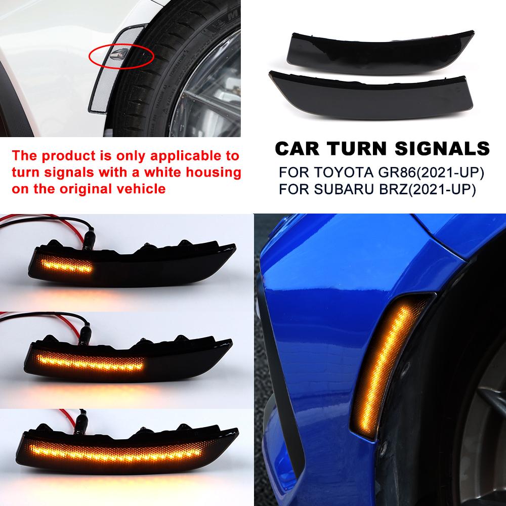 2 шт. Передние указатели поворота для Subaru BRZ Toyota GR86 2025 2025 2025 2025 2025 Автомобильные светодиодные габаритные огни Указатели поворота