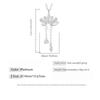 925 Sterling Silber Temperament Mode Quaste Lotus Anhänger Halskette Geburtstagsgeschenk