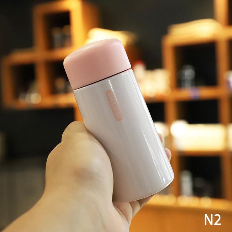 1Pc 150ml Mini Cute Stainless Steel Thermos Cup Ultra Compact Portable Leak Proof Male and Female Student Fashion Water Cup