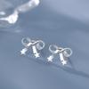 Niche Design Star Bow Earrings: Elegant & Trendy Studs for Women 2025.