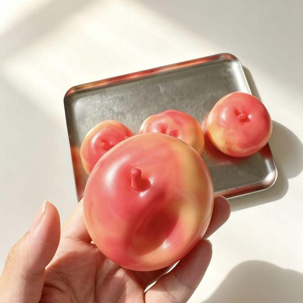 Shapeable Persimmon Squishy Toys Hand Relax Handmade Fidget Ball Coconut Oil Squishy Party Favors