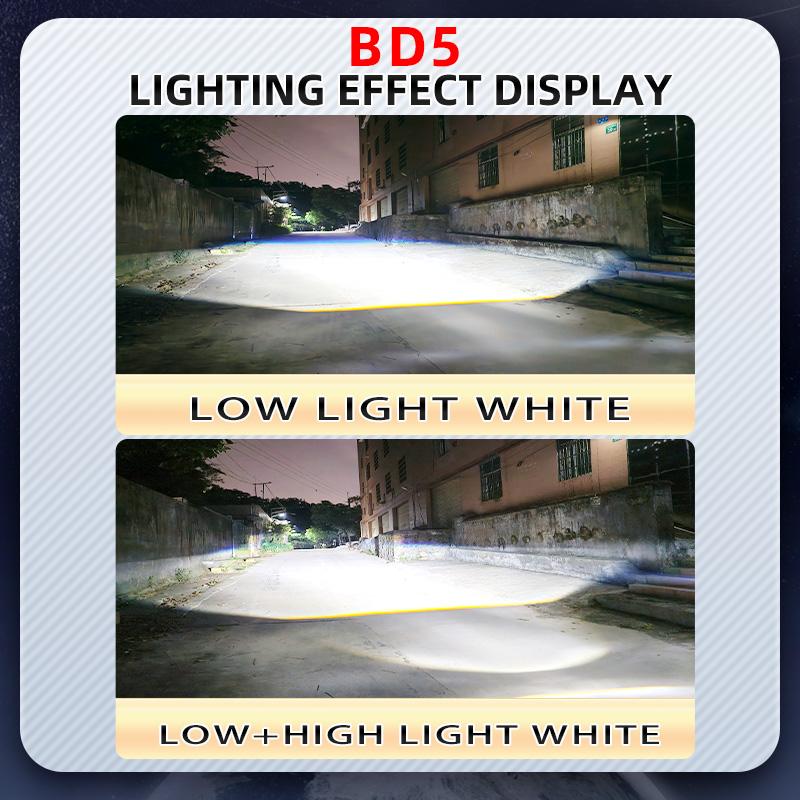 1/2PCS H4 Bi LED Projector Lens Headlight Bulbs Canbus Auto Fog Lamp H4 White High Low Beam Light Headlamp For Car Motorcycle 12V 24V