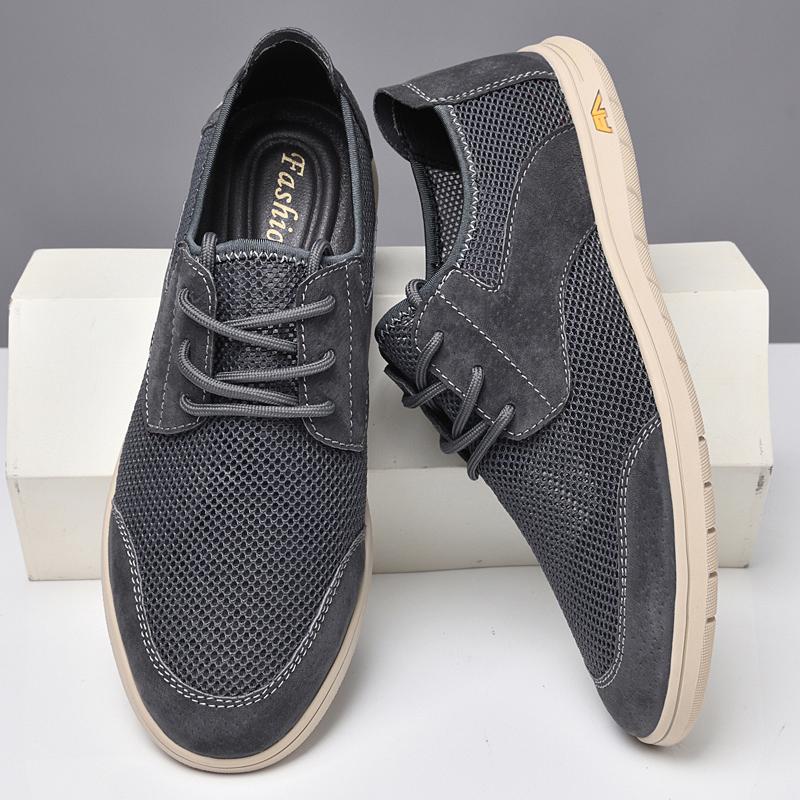 Zapatillas Deportivas de Malla Transpirable para Hombre Zapatos Casuales Ligeros para Hombre Nuevos Zapatos Deportivos de Tenis Zapatillas Planas para Caminar al Aire Libre Zapatos de Skate Calados