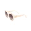 Gafas de sol con logo en relieve de forma irregular para mujer Gafas de sol Beige CL40226U5525F