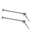 MJX Hyper Go 10208 2pcs Metal Drive Shaft CVD Driveshaft Upgrade Parts for 1/10 RC Car 10410B Accessories