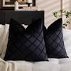 Throw Nordic Checkered Velvet Embroidered Pillow Cover For Sofa Décor