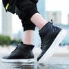 Fashion New Waterproof Shoes Men Black High Top Ankle Boots for Rain Casual Flat Rainboots for Men Fashion Rubber Rain Boots Size 39-44