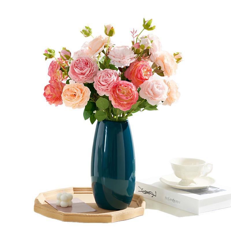 Artificial Silk Peonies Bouquet 4/8Pcs Non-Fade Fake Flowers for Wedding Outdoor Yard Home Party Decoration