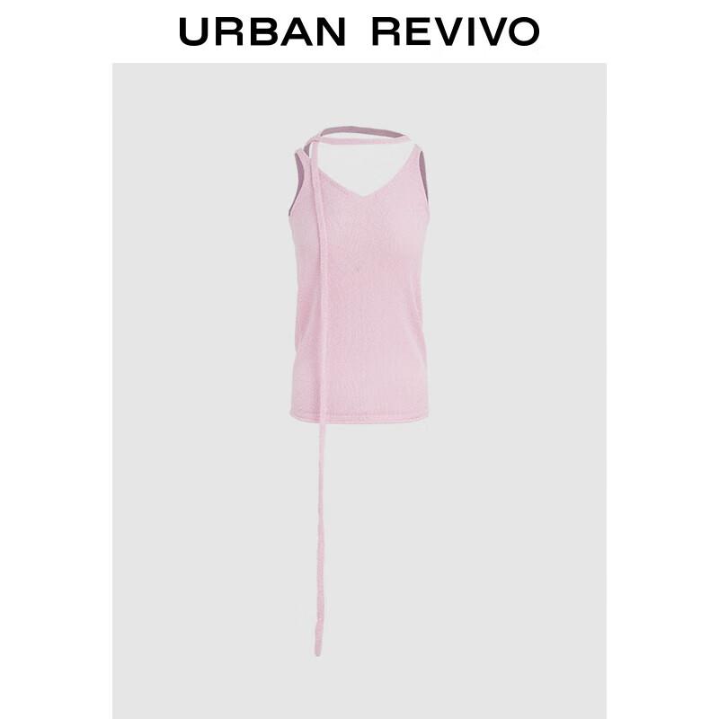 UR 2025 Spring Sweet V-Neck Knit Camisole