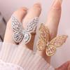 New Sight New Fashion Brand Jewelry Zirconia Butterfly Engagement Rings for Women Gift Adjustable Open Wedding Rings