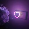 1pc Heart-Shaped LED Night Light | Adjustable Brightness, Dusk To Dawn Sensor, Plug-in, Indoor Wall Mount | Modern Wall Light, Night Lights for Home