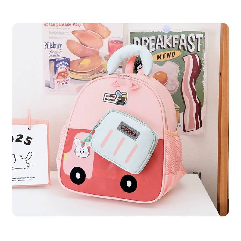 

Playful Cartoon Kids Backpack With Oxford Material And Ergonomic Design For School Activities светло-розовый