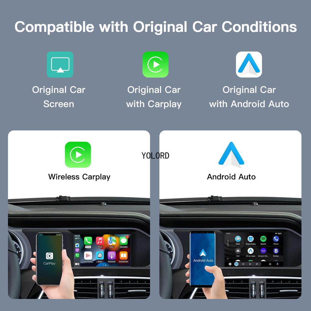 Wireless Carplay Suitable For Mercedes Benz A B C E CLA GLA GLK ML Sprinter NTG4.5 Becker Module Android Auto Navigation