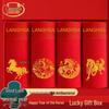 Langsha Men's Red Zodiac Cotton Antibacterial Underwear 4-Pack
