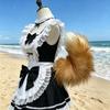 Coada de vulpe Cosplay: Accesoriu Costum DIY pentru Pisici - Decorație Elegantă din Blană pentru Talie pentru Ședințe Foto