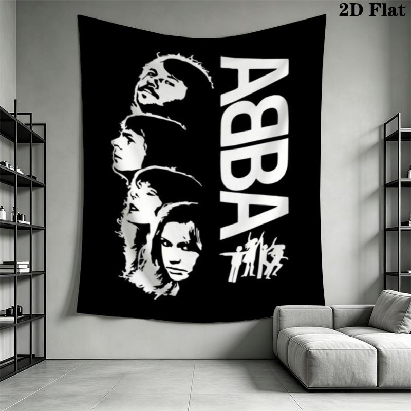 ABBA Wall Tapestry Aesthetic Wall Hanging Printed Fabric Blanket Decorative Tapestries for Bedroom Living Room Home Decor