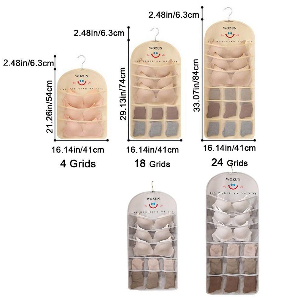 Double Sides Underwear Storage Hanging Bag Wall Mounted Sundries Hanger Storage Bags for Home