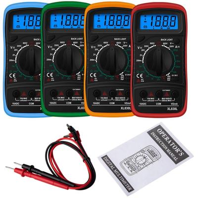 Multímetro digital portátil com retroiluminação lcd, amperímetro portátil ac/dc, voltímetro ohm, testador de voltagem multimetro ysl