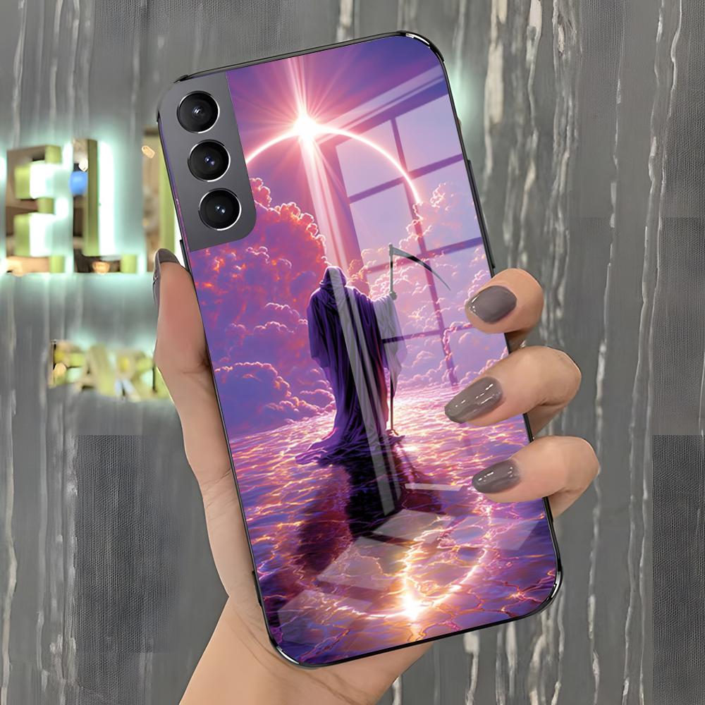 Grim Reaper Cool Phone Case For Samsung S26 S25 Plus S20 S20 Plus S22 Ultra S23 FE S21 Plus S21 Ultra Glass Cover