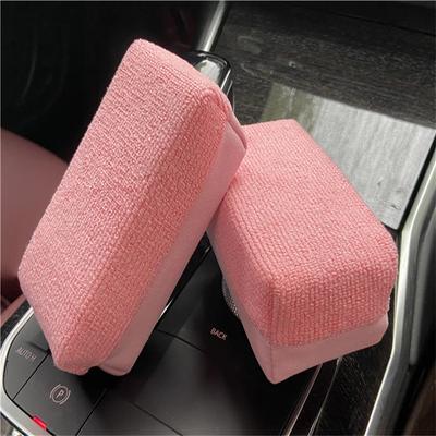 Microfibre Car Wax Applicator Pads Soft Auto Detailing Wax Sponge Rectangle Foam Car Paint Care Polishing Pad Auto Cleaning