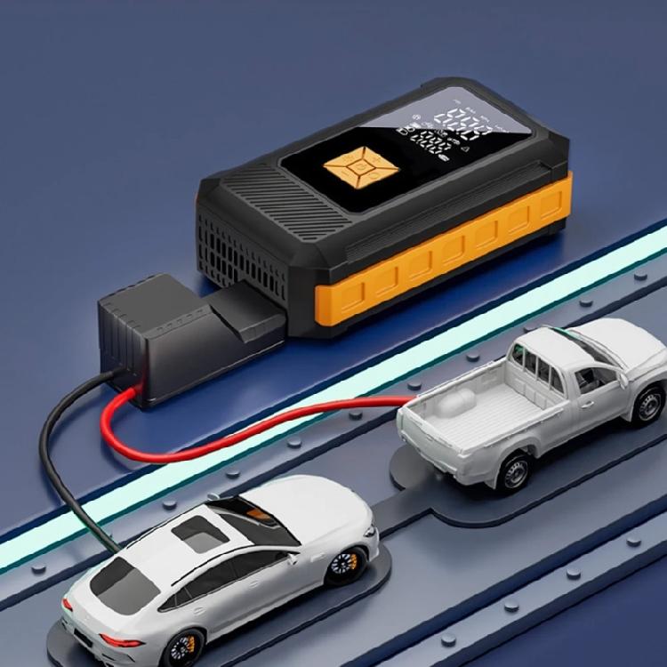 Vehicle Rechargeable 12000mAh Car Air Compressor With Fast Inflation For Automotive Tires And Emergency Battery Charging