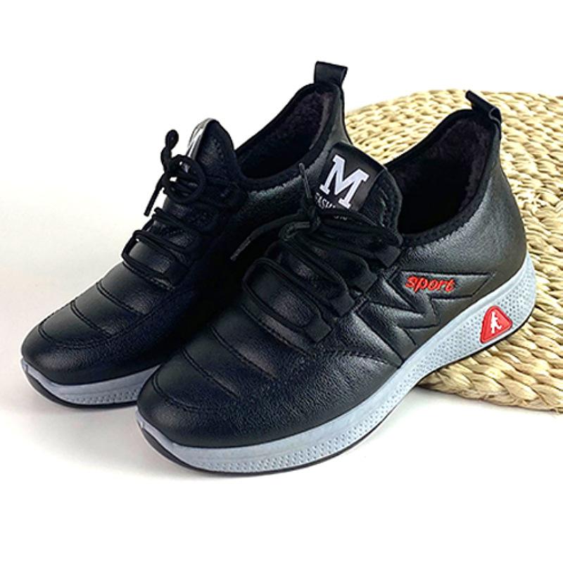 

Зимние новые тканевые туфли женские хлопковые туфли с начесом утолщенные нескользящие теплые на одном педале для среднего и пожилого возраста 35