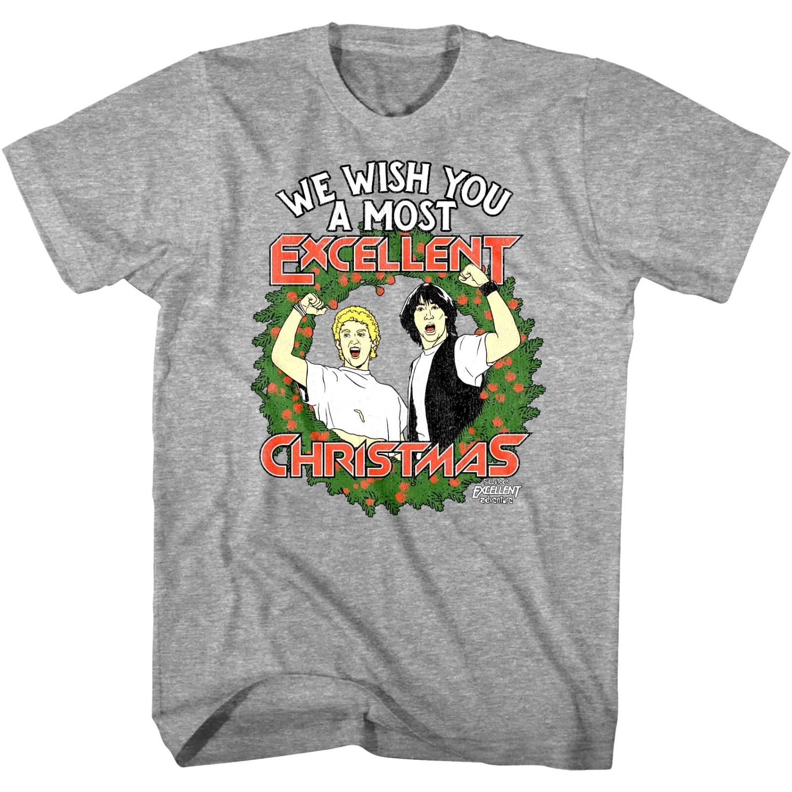 Bill & Ted Wish You a Most Excellent Christmas Men s T Shirt 2XL
