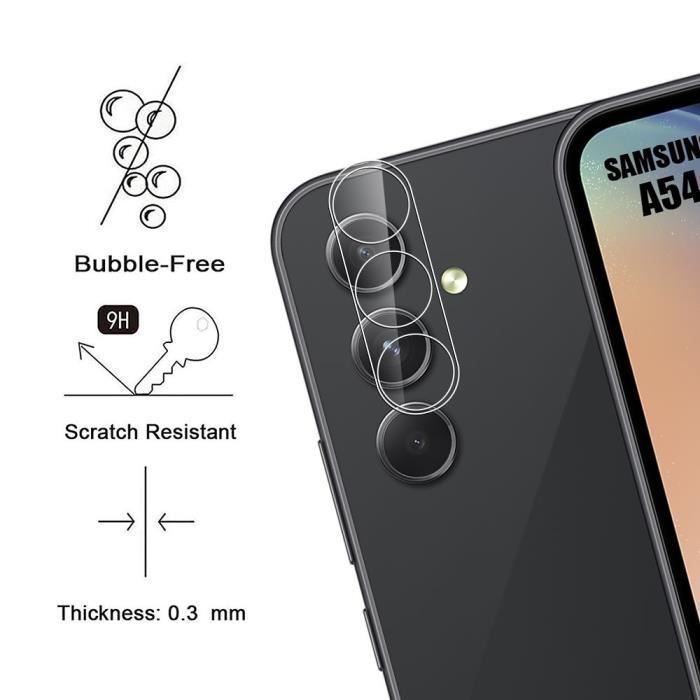 Verres Trempés - BOOLING - Compatible Samsung Galaxy A54 5G - Lot de 3 - Transparent - Anti-Rayures