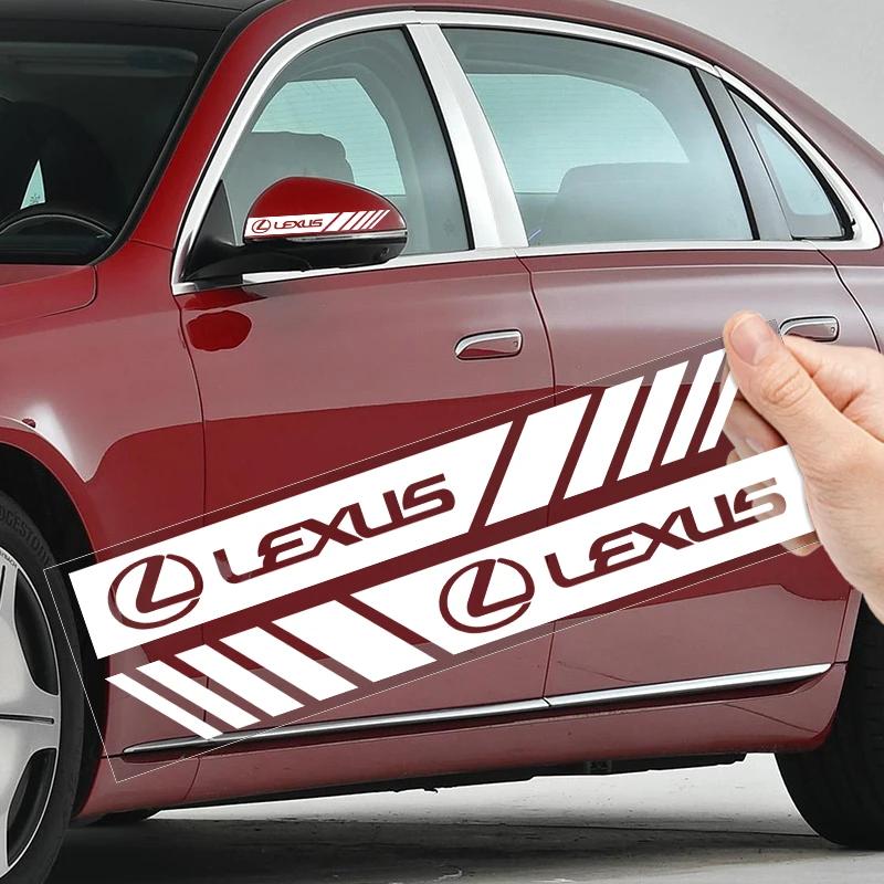 2 szt. Samochodowa Naklejka 3D Pasek Wyścigowy Paski Dekoracja Stylingowa Lusterek Bocznych Tylnych Dla Lexus IS250 Ct200h LS430 LX570 NX300h IS300h RX330 ES300h UX250h