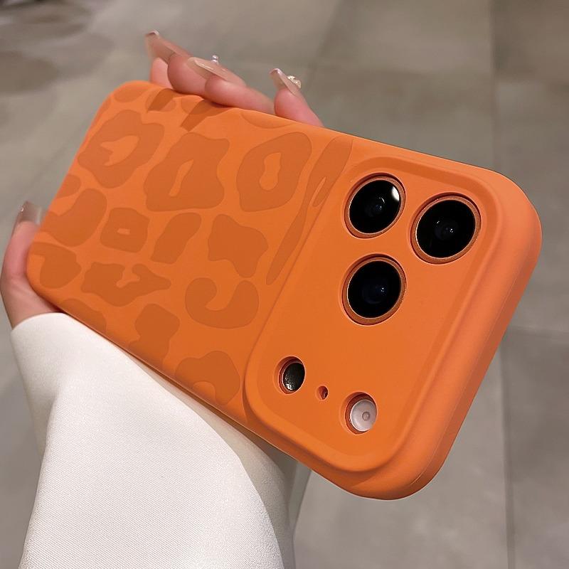 

Leopard Pattern Liquid Silicone Case for For Iphone 17 16 Pro Max 14 15 Plus 11 12 Funda Camera Control Button Soft Shockproof Cover iPhone 12 Pro