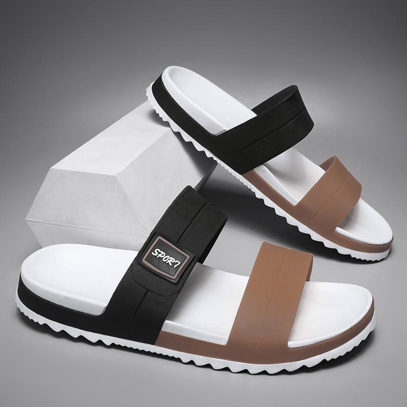 

Мужские тапочки с подушками 2024 г. Садовая обувь Высококачественные эластичные амортизирующие сандалии Пляжная обувь Уличные мужские тапочки сандалии 40 коричневый