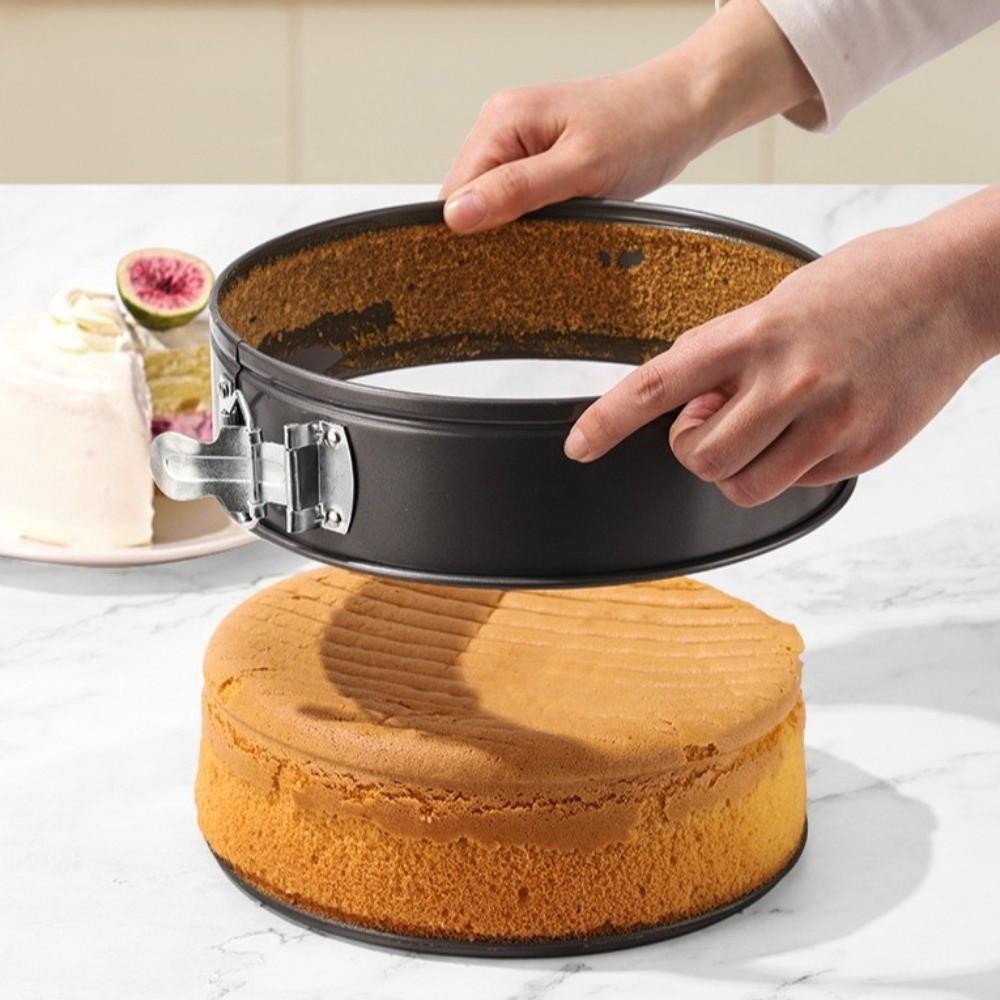 3pcs/set Removable Bottom Cake Molds Non-Stick Surface DIY Bakeware Carbon Steel Bake Pan Heart Round Square Shape