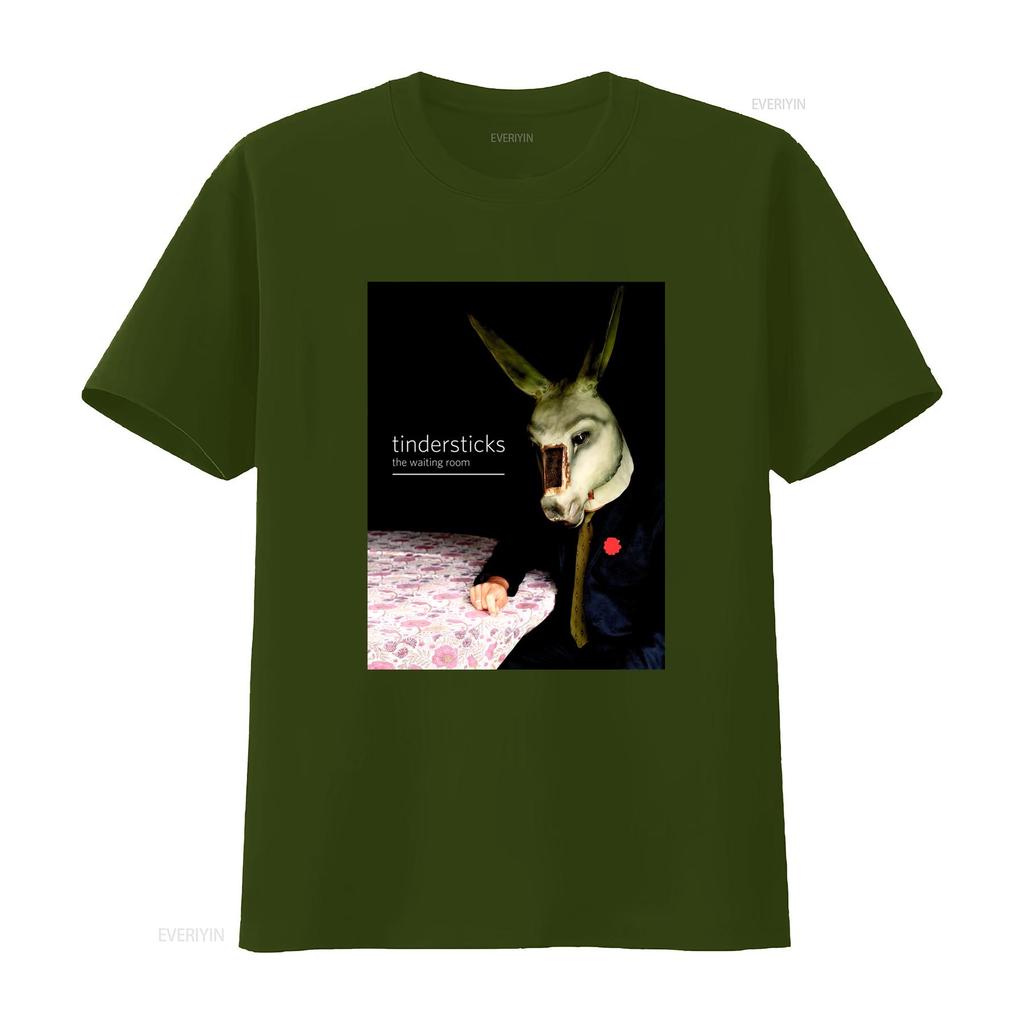 Tindersticks The Waiting Room Einzigartiges Eselmasken-Print-T-Shirt Für Lässige Mode Vintage Leicht Bequem Weich