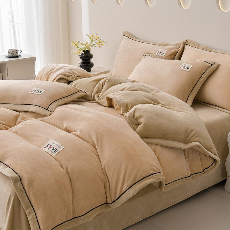 Four-Piece Set Of High-Gram Milk Fleece,4-Pcs Set Of Thickened Milk Fleece,4-Pcs Set Of Maternal And Infant Grade Farley Fleece, Class A